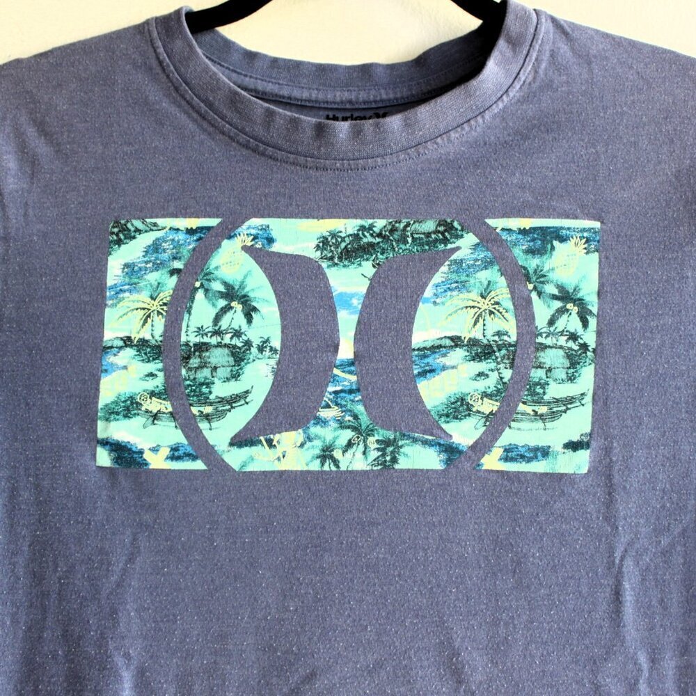 Hurley T-shirt Girls Size 18/20 Hawaiian Print - Picture 2 of 5